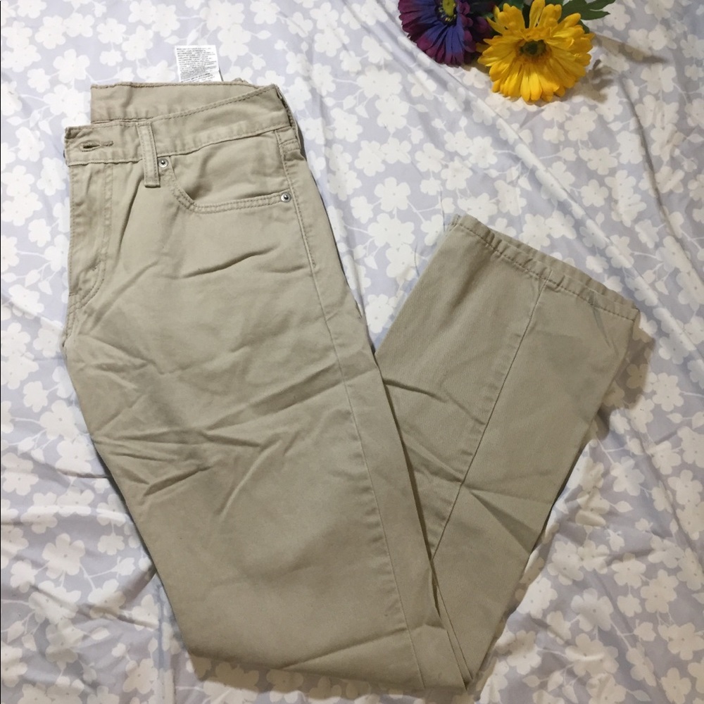 Levi denim khakis!